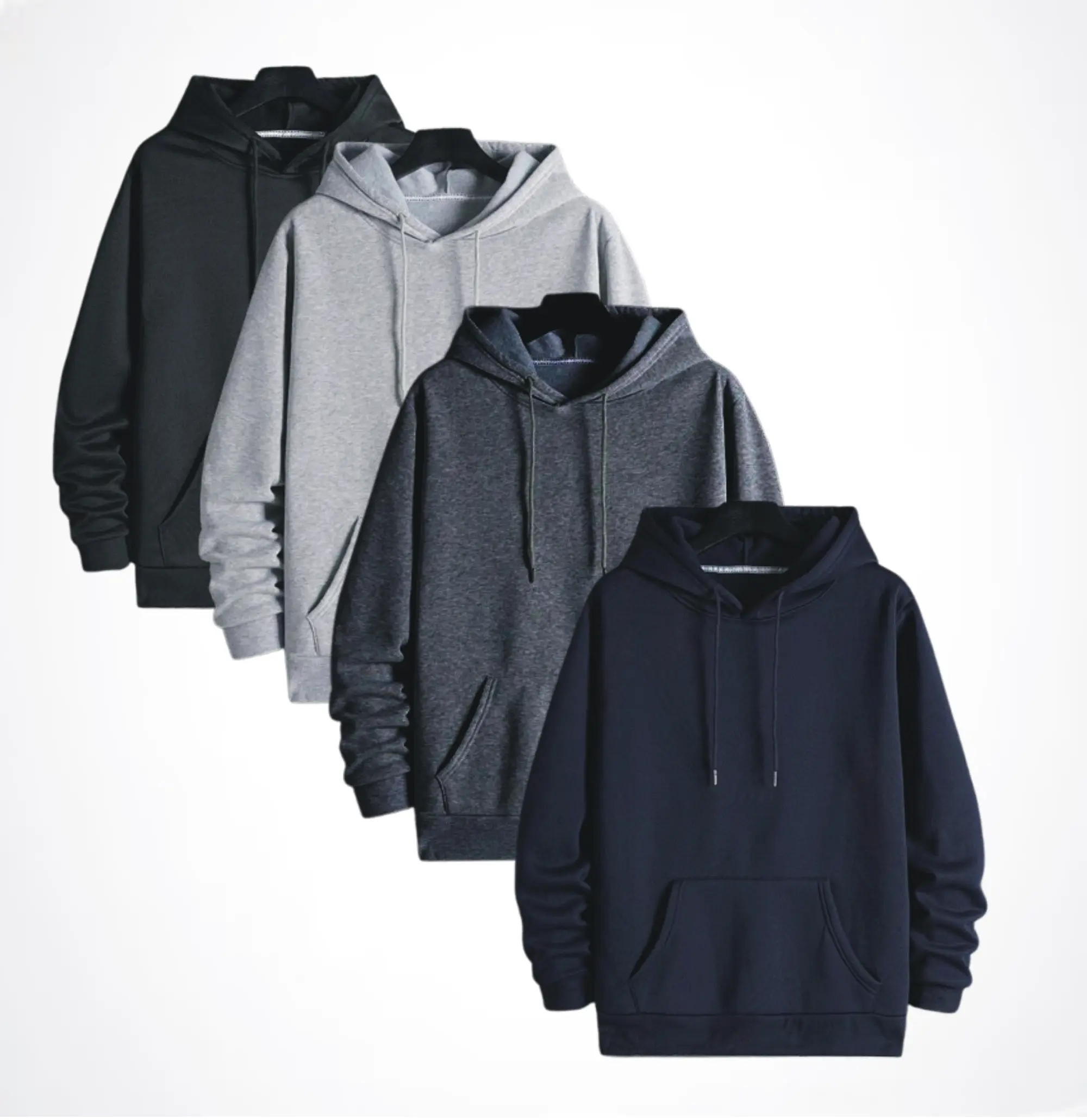 New Mens Plain FLEECE PULLOVER Hoody Sweatshirt Gym Jumper Hoodie Pullover