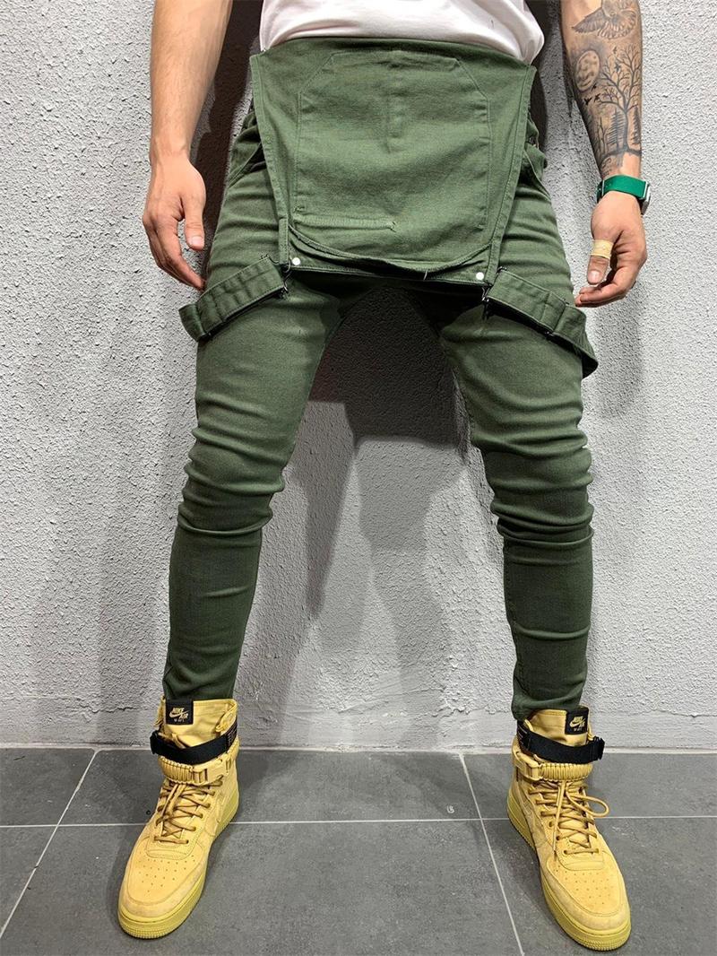 Product Introduction of Camouflage Men's Jumpsuit Multi-pocket Slim Fashion Streetwear Denim Cargo Work Pants Bib Overalls Men High Street Jeans Menswear Trouser 8