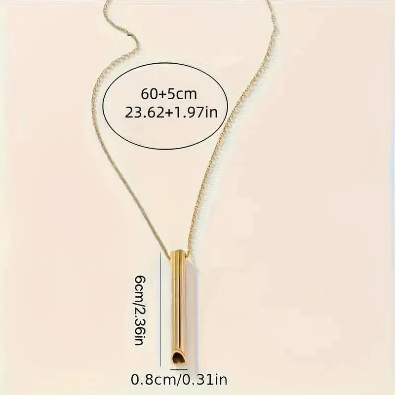 Mindfulness Breathing Pendant Necklace, Golden, Anxiety Relief Tool, Stress Management Jewellery 5