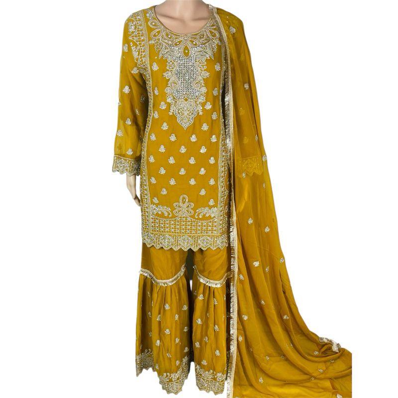 Product Introduction of Mother and Daughter Sharara Outfit for Any Occasions - Perfect for Family Gatherings and Special Occasions Comfort Comfortable Chiffon Fabric Lightweight Breathable 10