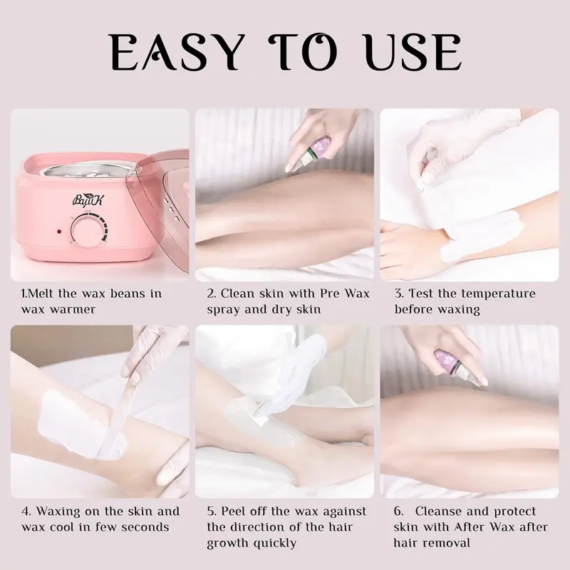 Wax Beads, BOYUJK Professional 500g Hard Wax Beads for Full Body, Facial and Legs, Painless Gentle Hair Removal Wax Beads for Women and Men (5 packs of 100g, Multi-colour) Comfort Cosmetic 1