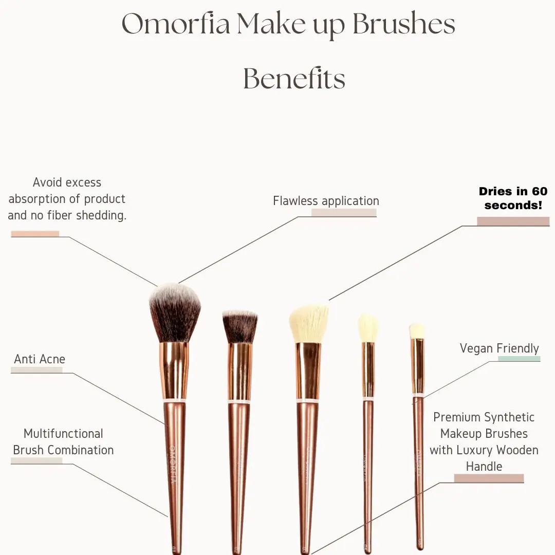 Make Up Brushes Dry in 30 Seconds!! Vegan, Finest Application Makeup Brushes Cotton Pads Eyelash Curlers Makeup Brush Cleaners Set Blend