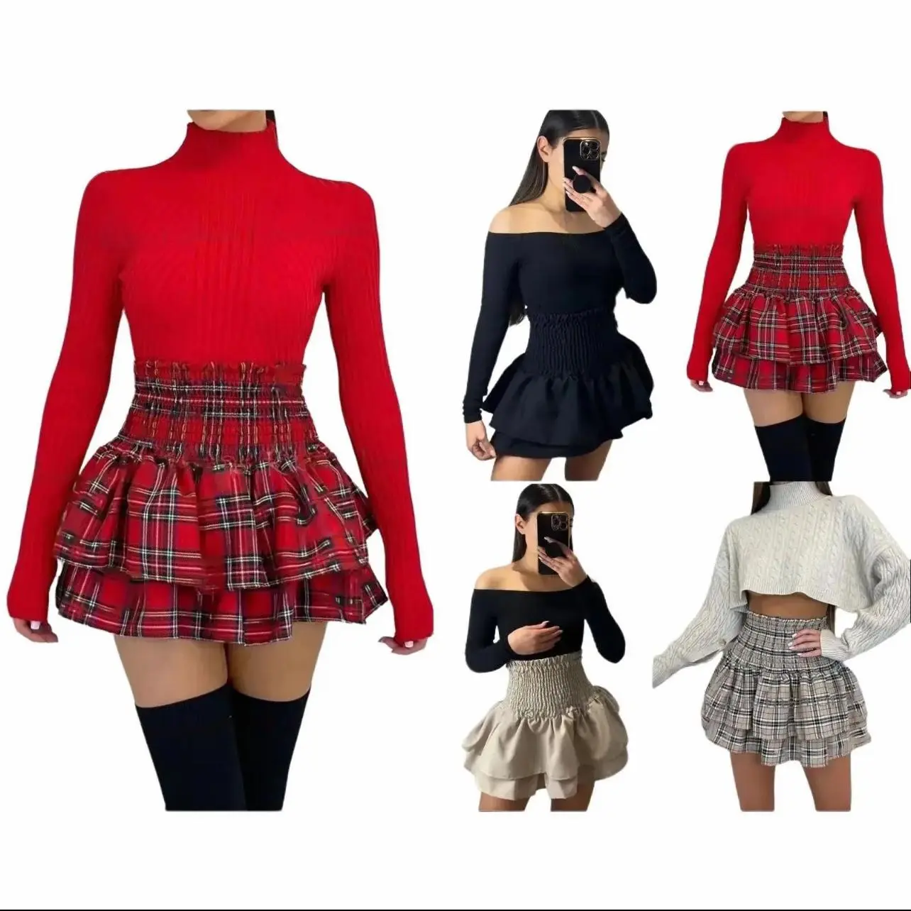 Ladies Frill Mini Rara Skirt - Comfortable and Sexy Bottom for Women - Fit, Womenswear