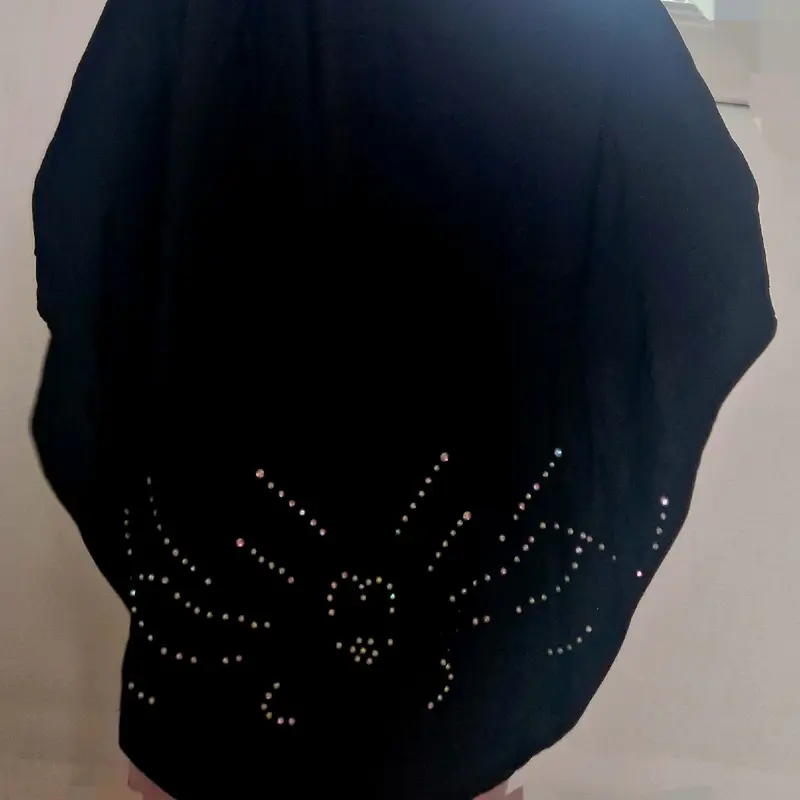 Muslim Girls Women Instant Hijabs Pull On Scarf, Super soft and Stretchy material. Size 3 years to Adult, studs fancy work, durable studs, comfortable, lightweight 6
