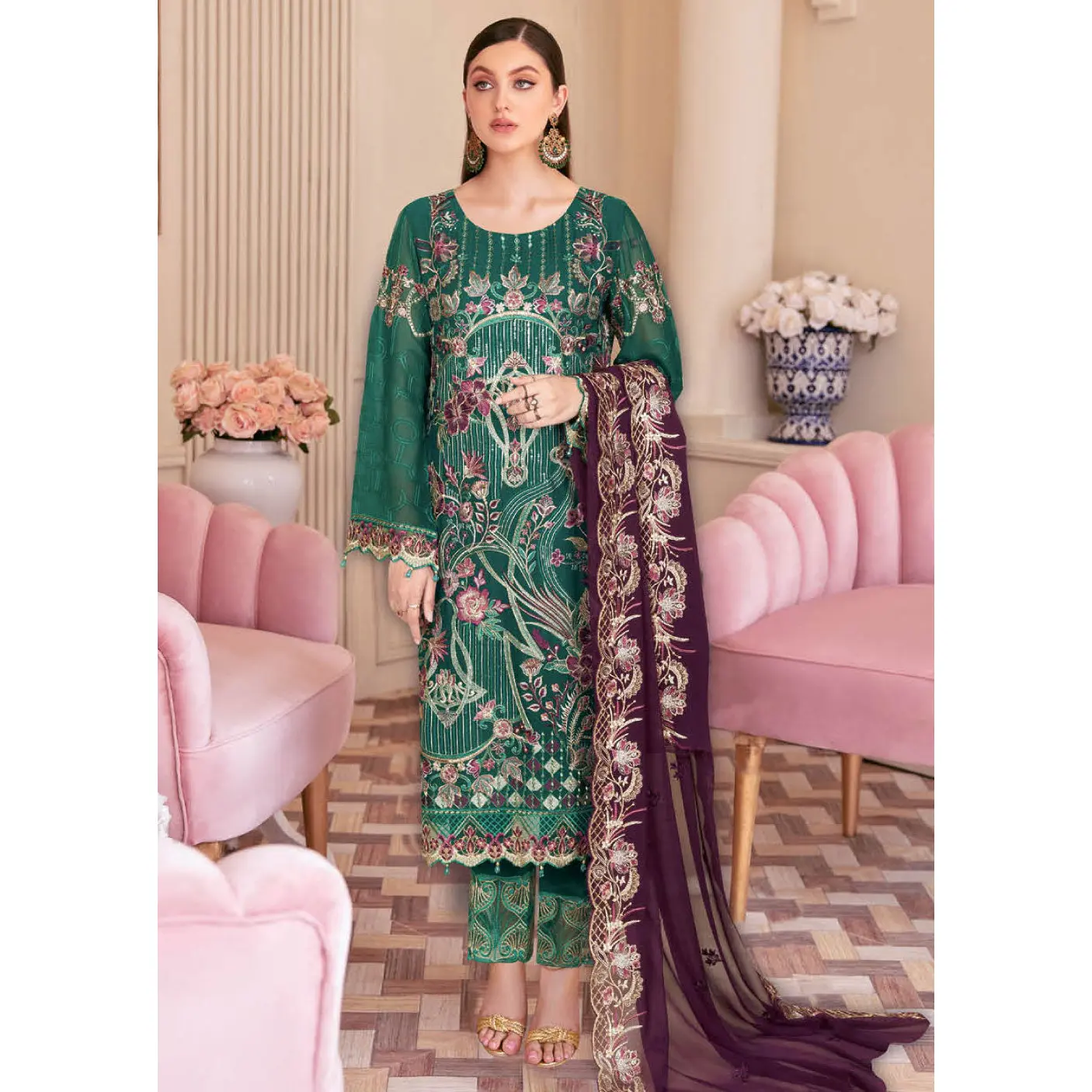 N-209-R - Readymade - Nayab Weightless Chiffon Collection Vol 2