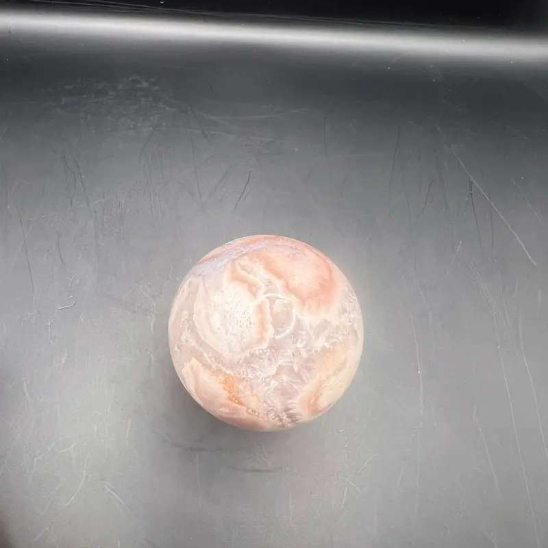 Pink amethyst flower agate sphere 6