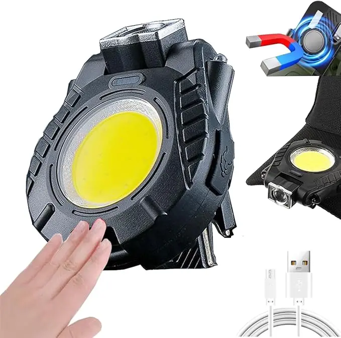 （Local Warehouse)Hat Clip COB Light, Keychain Multifunctiona LED Lighting,Rechargeable Waterproof Hat Lamp, Magnetic Torch with Bottle Opener for Outdoor Activities Fishing Camping Hiking Christmas Gift torch  light outdoor  lights head