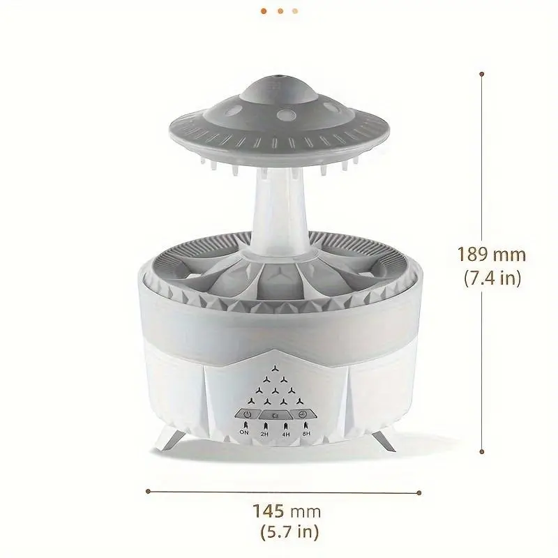 1pc Relaxing Raindrop Aromatherapy Essential Oil Diffuser Machine - LED Lighted, Dense Fog Humidification, Whisper Quiet, Auto Shut-Off, Compact Design - Perfect for Home, Office, Yoga, Meditation, and Spa Decor 5