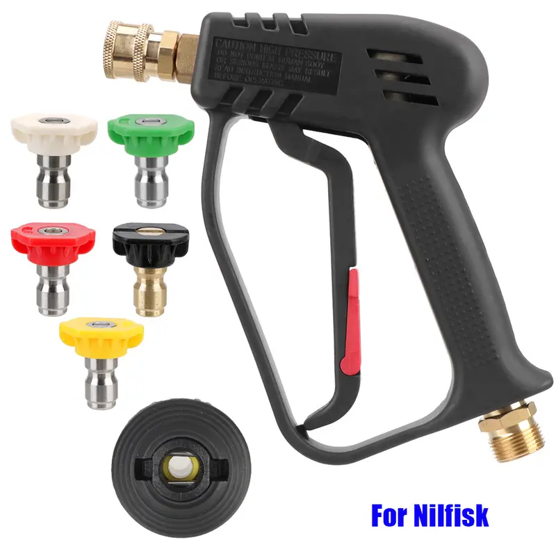 For Karcher/Nilfisk for Car Cleaning with 5 Quick Connect Cleaning Water Gun High Pressure Color Nozzle Kit 4000PSI 7