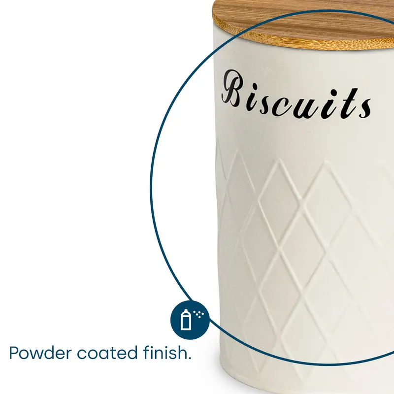 5pc Bread Bin & Canister Set - Cream 6