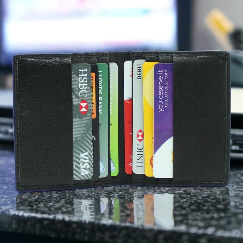 StarHide Mens RFID Blocking Small Slim Real Leather Credit Card Holder Mini Case 105 3