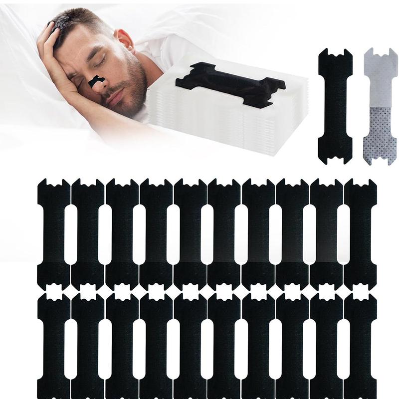Product Introduction of Anti Snoring Black Nose Strips Stop Snoring Better Sleeping Breathing Dilators Starter Kit Nose Breathe Strips and Mouth Sticker 1