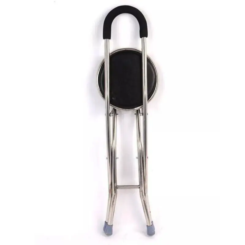 Versatile M8 Folding Portable Walking Stick Seat - Adjustable Aluminium Cane Chair Stool for Ultimate Mobility Healthcare Equipment 5