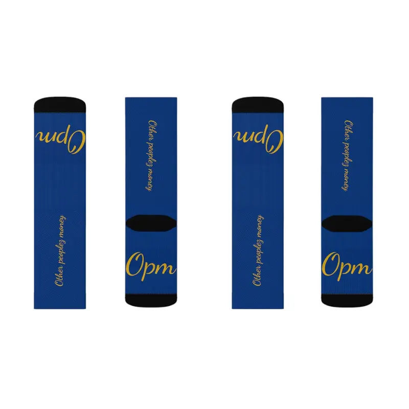 OPM Signature Men's Sublimated Ribbed Tube Socks - 3 Sizes Available - Menswear, Prints, Plain, Sublimation, Beige, Office, Man, Polyester 5
