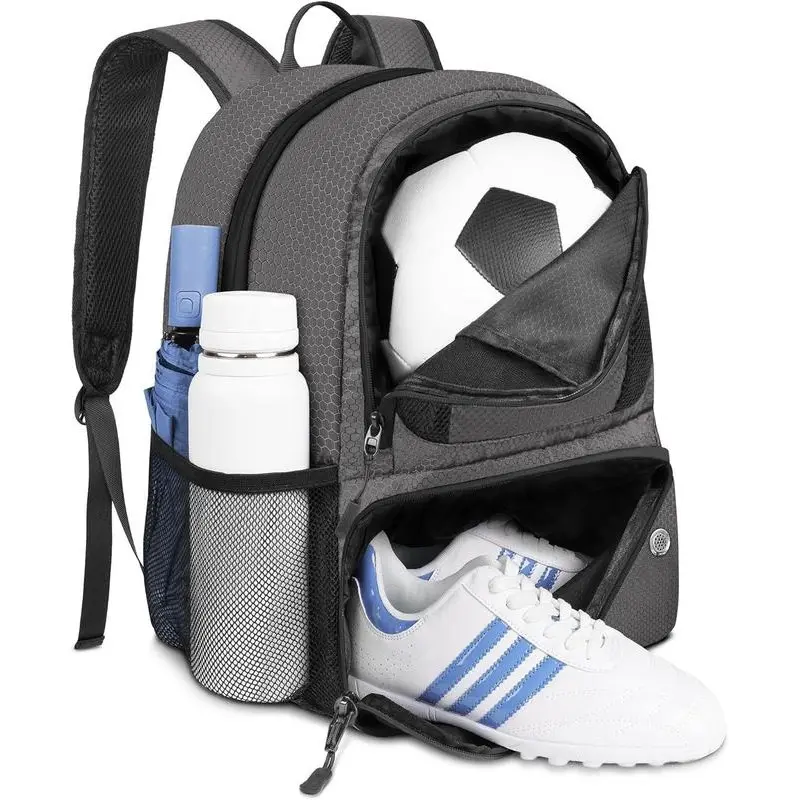 ootball backpack,Soccer training bag Basketball backpack Sports Drawstring Backpack Bag with Shoes Compartment Wet Proof Pocket for Women Men Large Capacity String Swim Gym Sackpack Bag 6