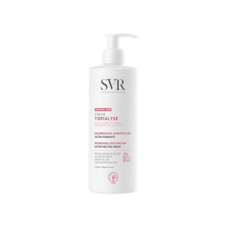 SVR TOPIALYSE Nourishing Face and Body Cream - 48hr Soothing Ultra-Melting Care for Dry Sensitive Skin, All Ages - 400ml Plant Moisturizer 5