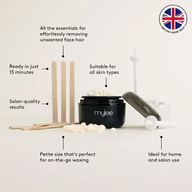 Mylee Let’s Face It Wax Kit, Facial Hair Removal, Compact At-Home Waxing System, 50g Beads 8