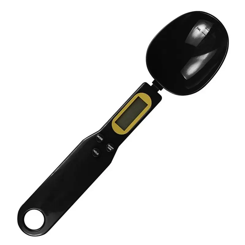Accurate Measure Digital Kitchen Scale Spoon - LCD Display, 0.1g-500g Precision, Button Battery-Powered, Ideal For Cooking, Baking, And Portion Control Measuring Utensils Black 2