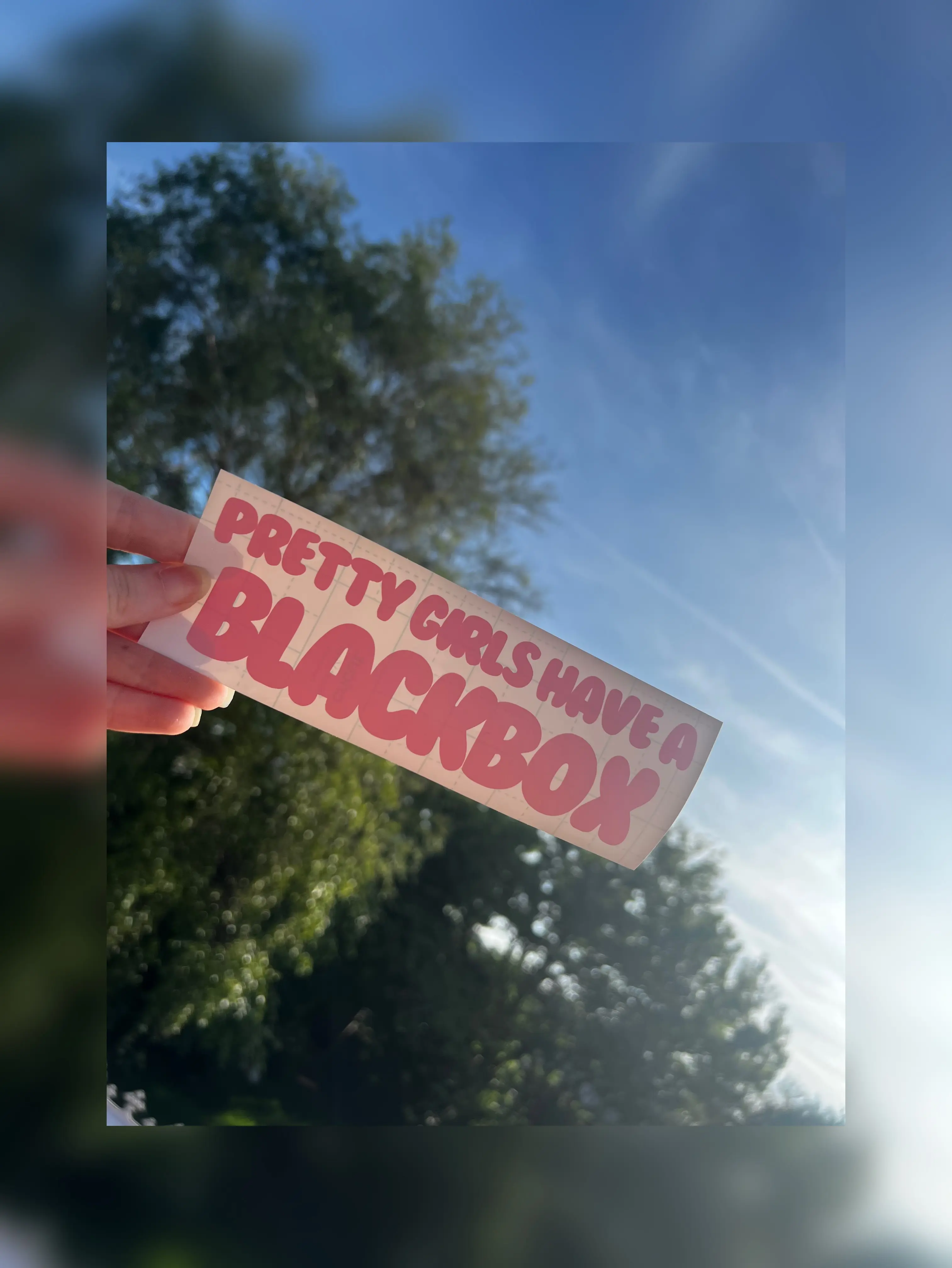 Pretty Girls Have A Black Box | Black Box Car Sticker | Vinylar