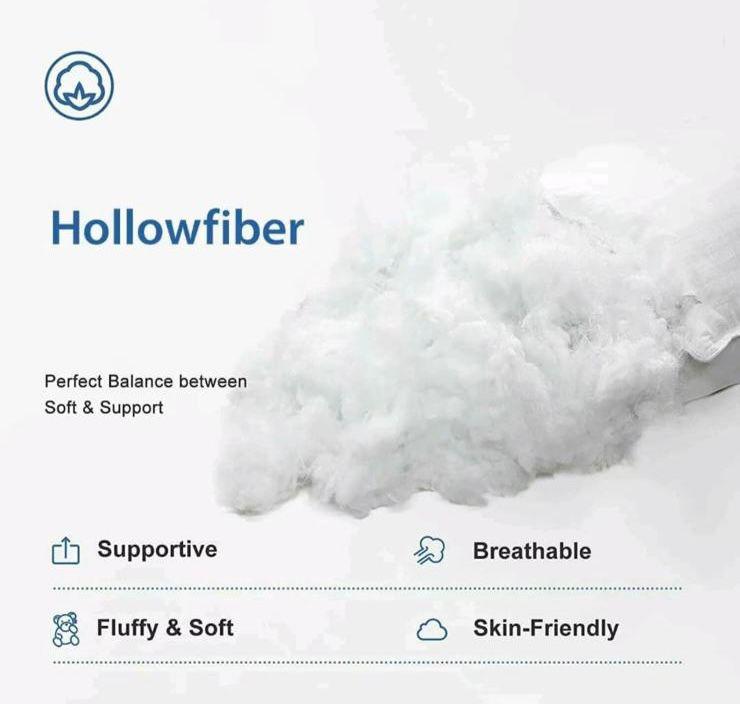 Product Introduction of BHS Stripe Bounce Back Pillows - Twin Pack, Hotel Quality, Cotton Breathable, Tufted Machine Washable, Medium Support white skin-friendly 3