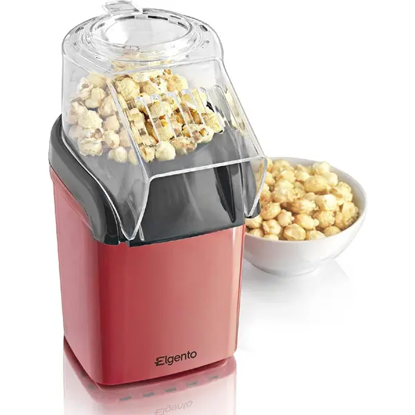 Hot Air Popcorn Popper, 1200W Electric Popcorn Maker, Air Popper, Red KUTT009RHot Air Popcorn Popper, 1200W Electric Popcorn Maker, Air Popper, Red KUTT009R 2