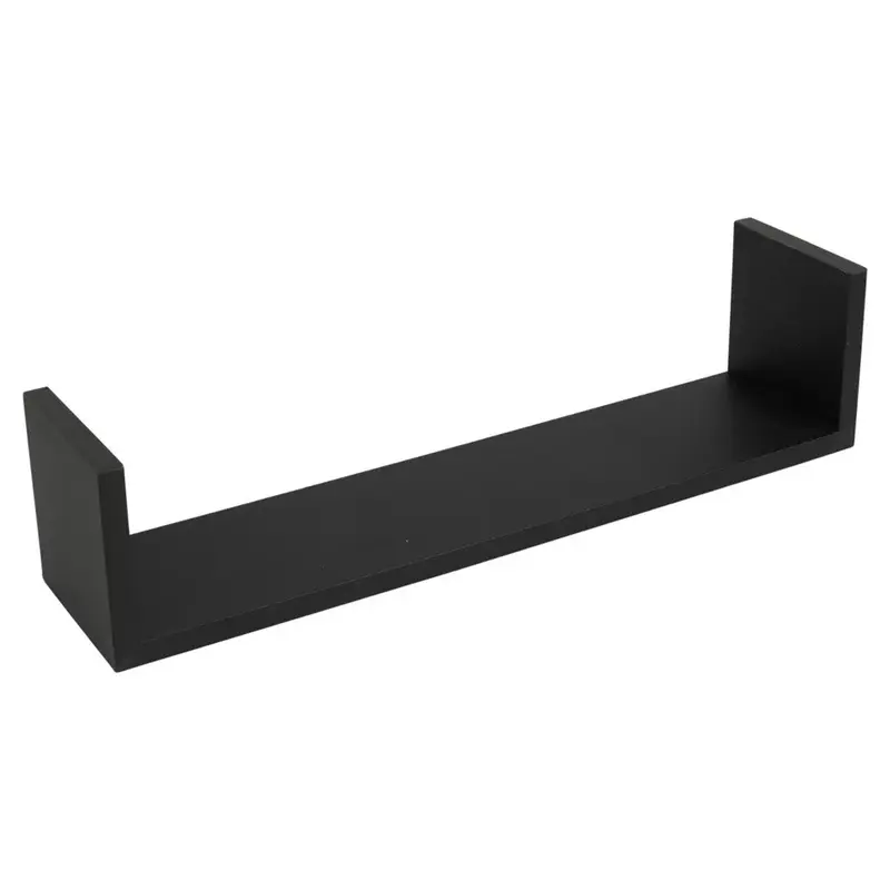 U Shaped Floating Wooden Wall Mounting Shelf Display Unit Book Storage Set of 3 - Home Decor 5