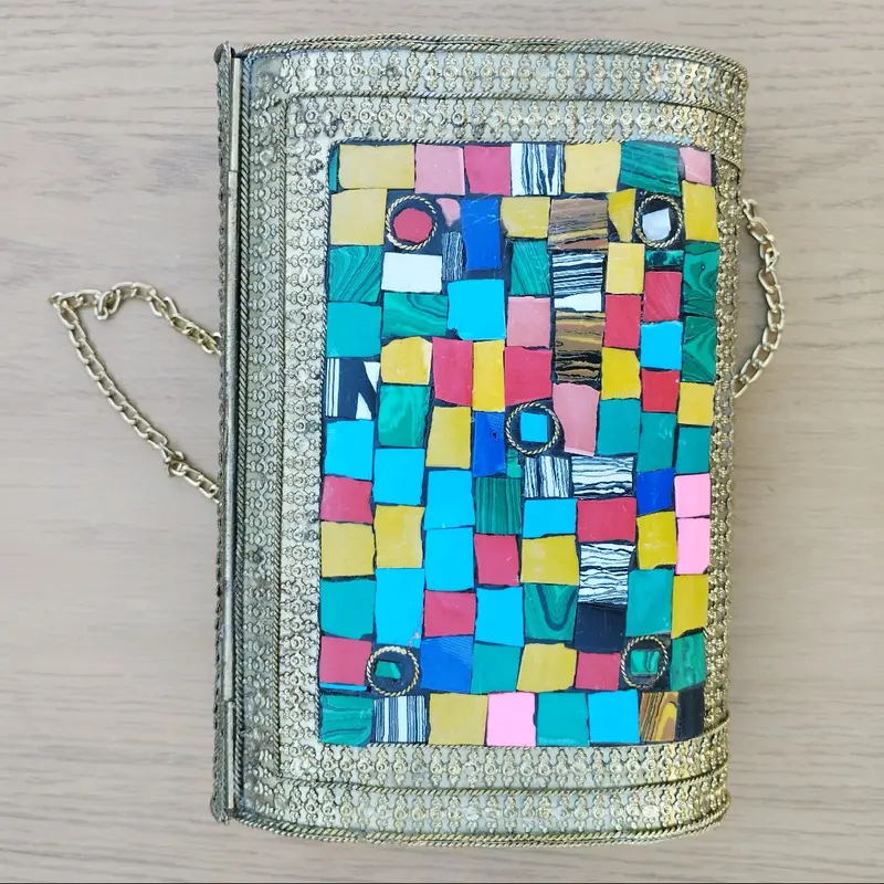 Traditional Metal Clutch for Women's Handbags 3