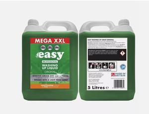 Easy Professional Washing Up Liquid Original Mega XXL 5L x2 - Cuts Through Grease & Clean Fresh Fragrance - Household Supplies