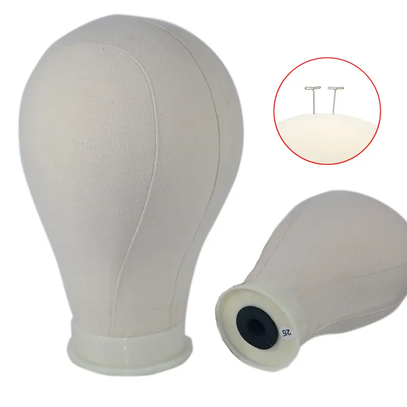 Canvas Block Head Kit Display Styling Manikin Doll Wig Stand Training Mannequin Model For Making Wigs Holder In Mannequins 3