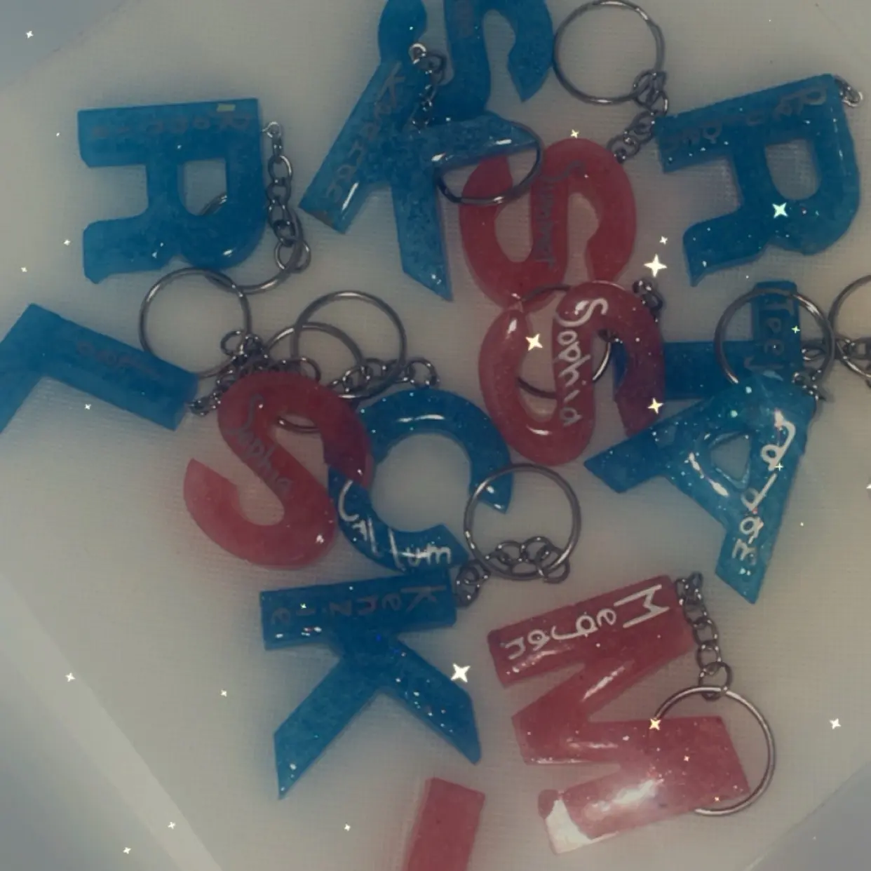 Personalised letter keyring