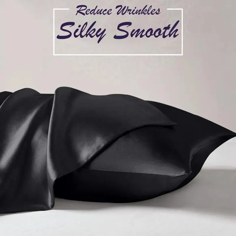 Soft 100% Mulberry Satin Silk Pillowcase For Hair Pillow Covers Queen Standard 5