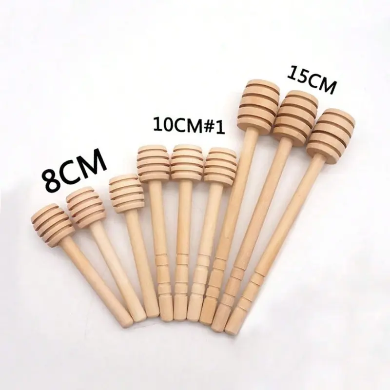 Product Introduction of 10pcs/20pcs/30pcs/40pcs/50pcs 3.5 Inch Wooden Honey Dipper Sticks, Mini Honey Dippers For Honey Jar, Glue Applicator, Drizzle Honey, Wedding & Party Favors 5