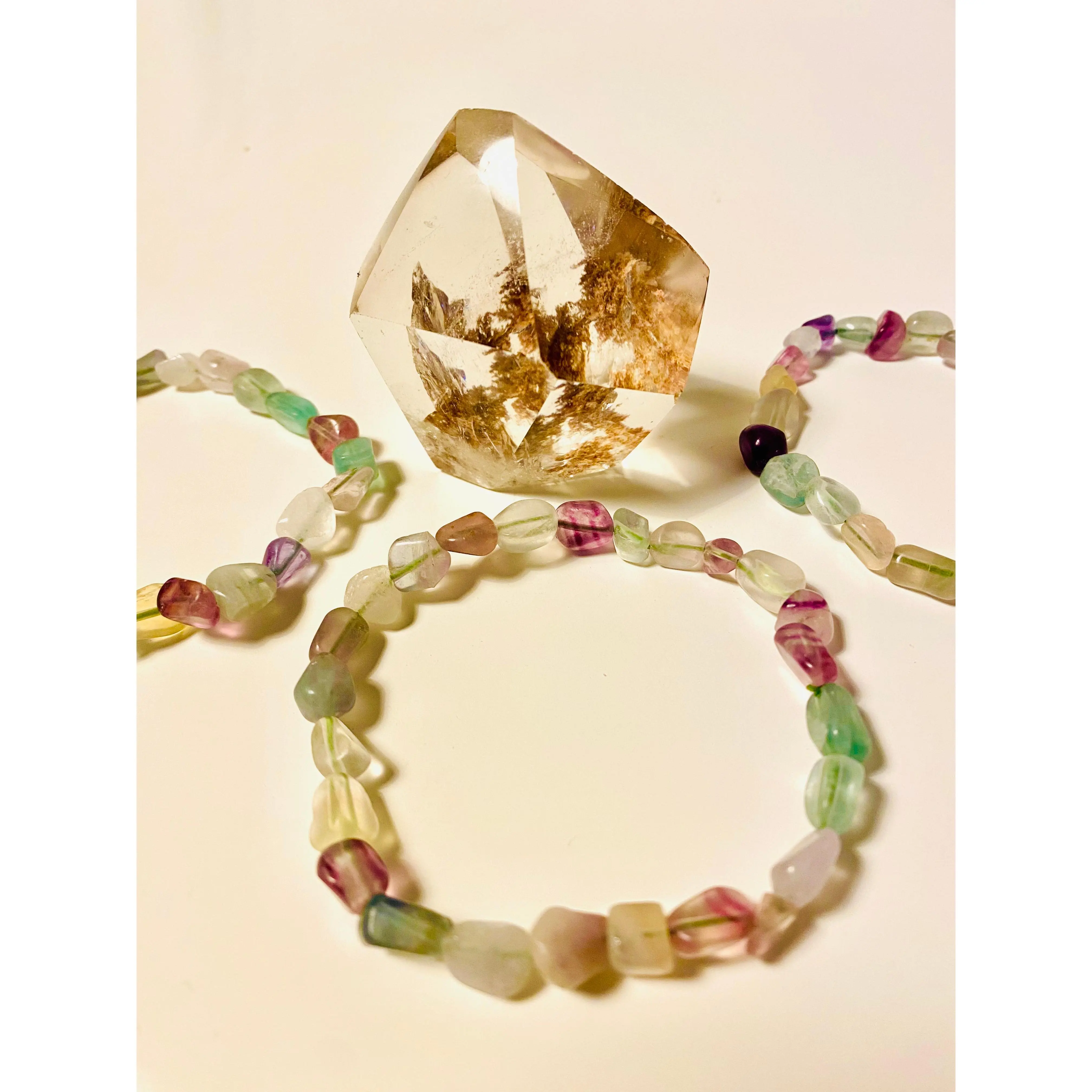 Rainbow Fluorite Chip Bracelets