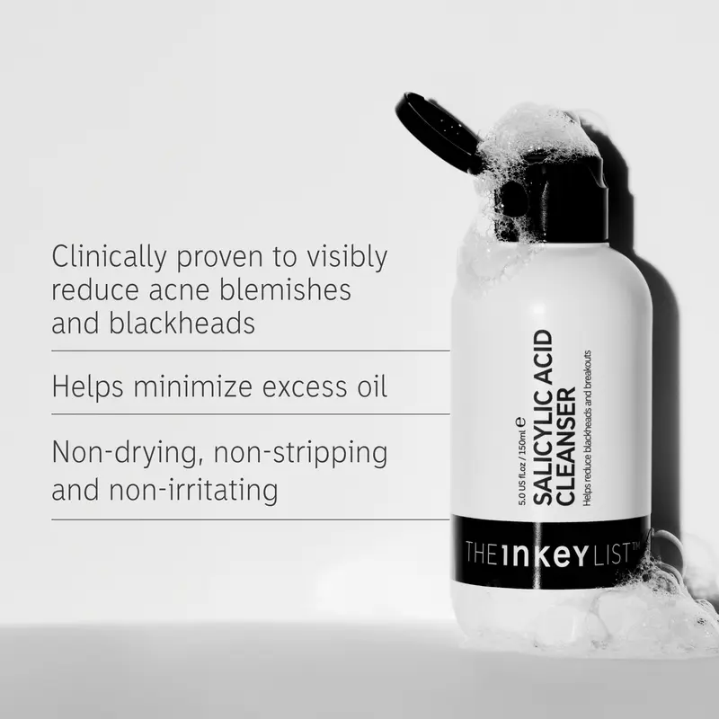 The INKEY List Salicylic Acid Cleanser 150ml - Facial Cleanser for Acne-prone Skin - Skincare Daily Spf 1