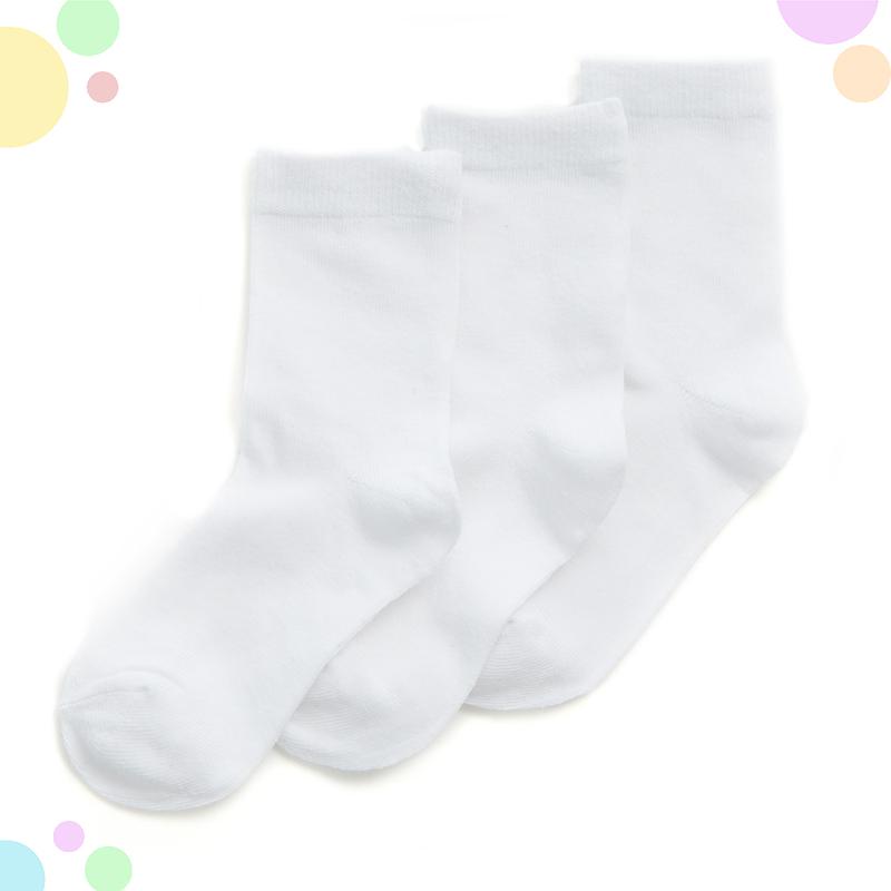 3 Pairs Kids Boys Girls Unisex Plain Cotton Rich School Sock Uniform Calf Socks Size UK from 6-8.5 up to 4-6.5 3