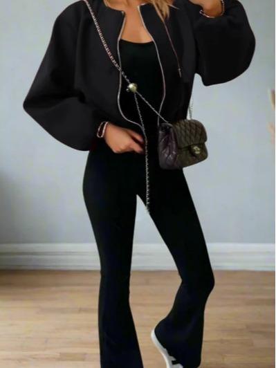 Zip Up Bomber Jacket Jackets & Coats Womenswear One size UK8-14 1