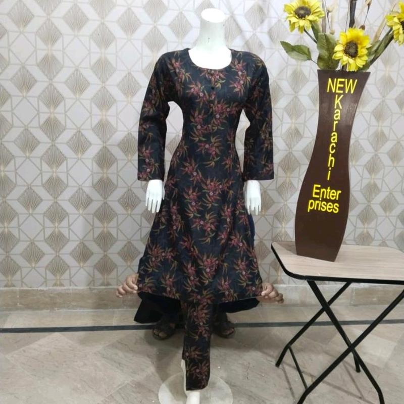 different colours available in 2 piece printed dhanak suit 0
