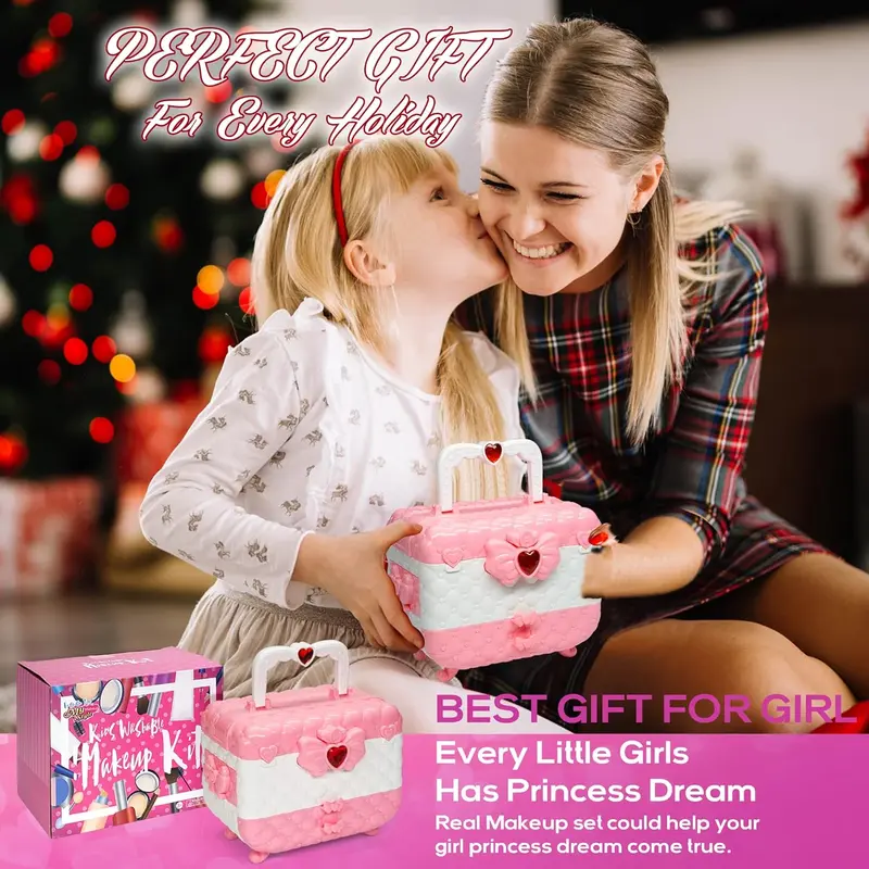 Kids Makeup Sets For Girls Toys - Children Makeup Sets For Girls Washable Make Up Set, Children's Princess Play Games Toy Presents makeup for kids 2
