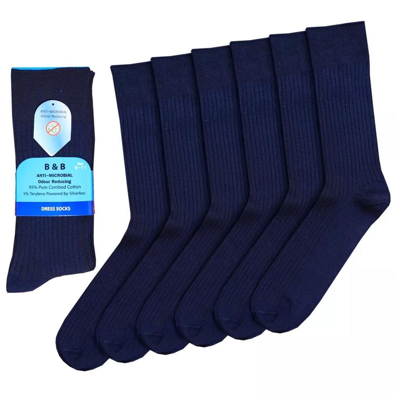 Mens Non Elastic Diabetic Socks Loose Soft Grip Top Adults UK 6-8, 8-11 Sizes Cotton Menswear Dress Polyester 3