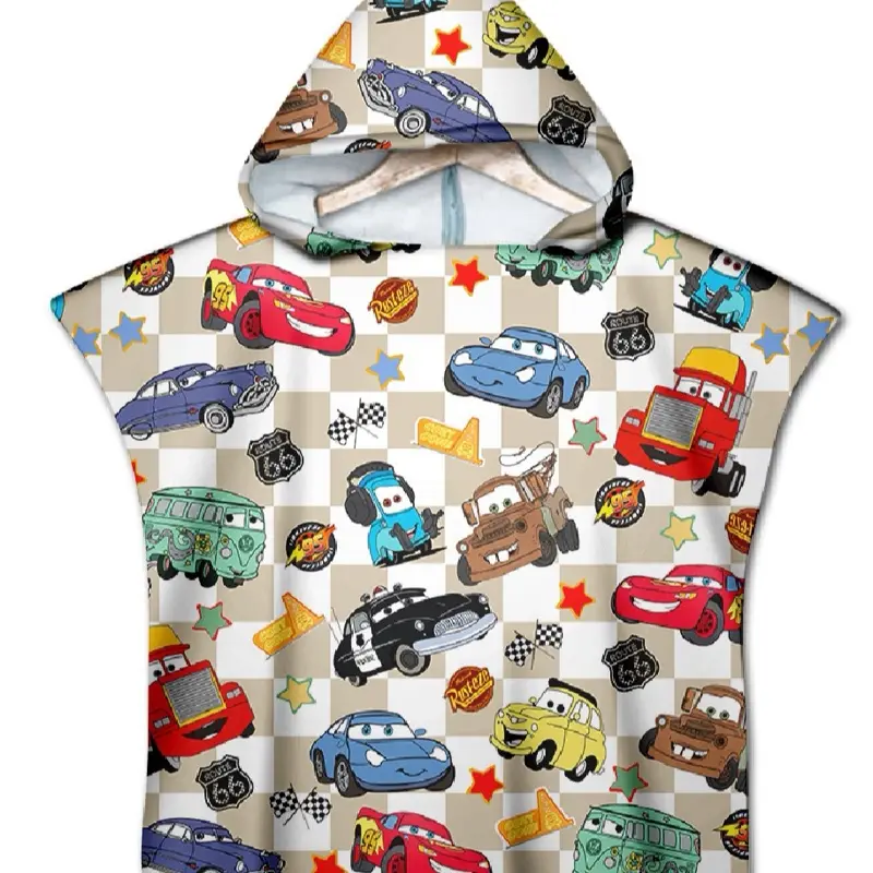Life Is A Highway Checkered , Kids Beach Towel Ponchos