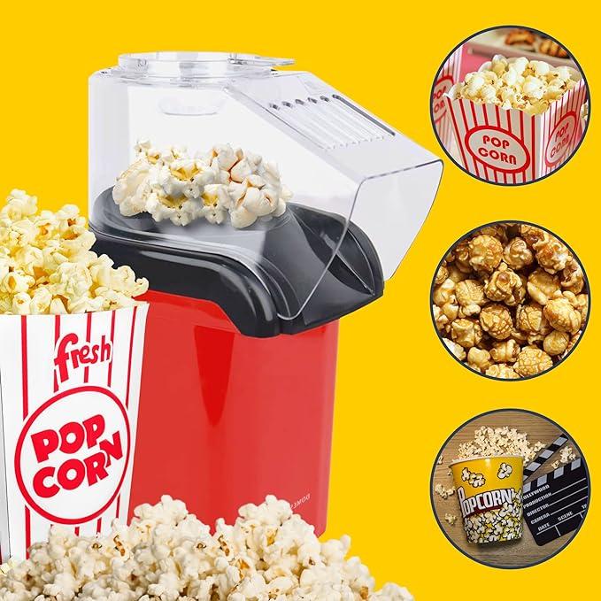 Domestic King Popcorn Maker Home Made Popcorn Machine 1200W with Measuring Cup Healthy Snack No Oil Electric Popcorn Makers 6