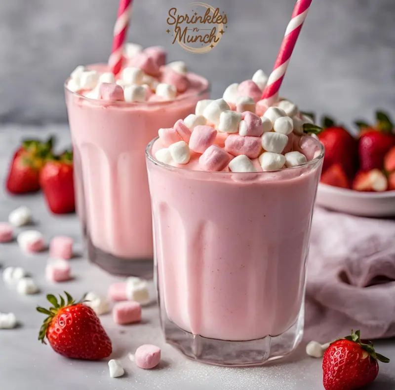 Sprinkles N Munch Strawberry Milkshake Kit, Make Your Own Milkshakes Gift Box, Letterbox Teen Gift Hamper 2