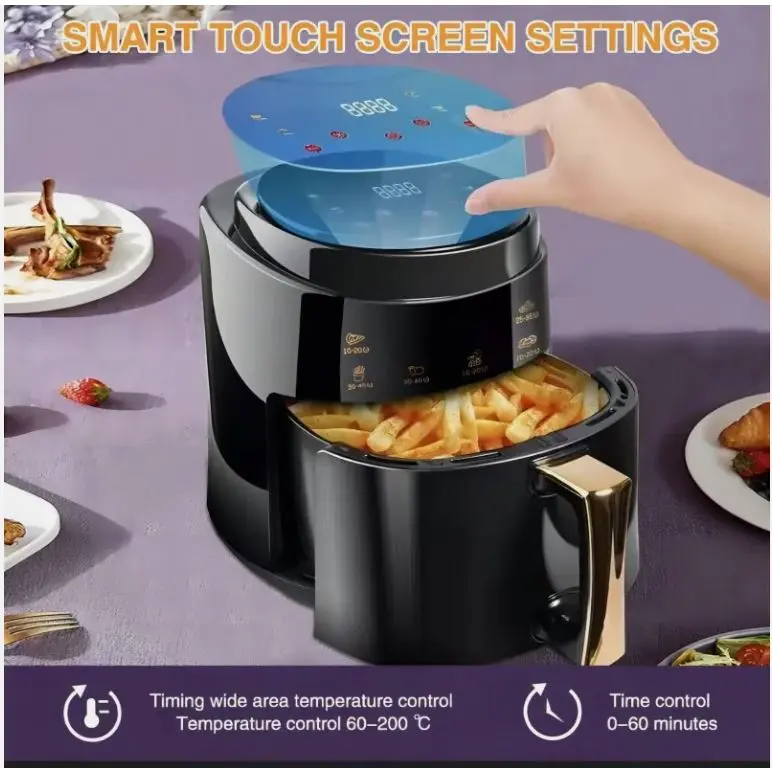 Large 8L Air Fryer Low Fat Healthy Food Oven Cooker Oil Free Frying Chips Timer