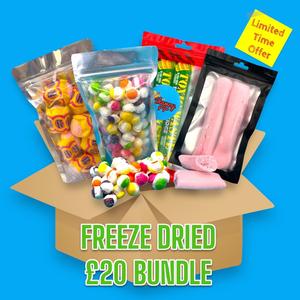 £20 Freeze Dried Sweets Mystery Bundle | Freeze Dried Candy UK Halal & Vegetarian Options | 4 Item Bundle