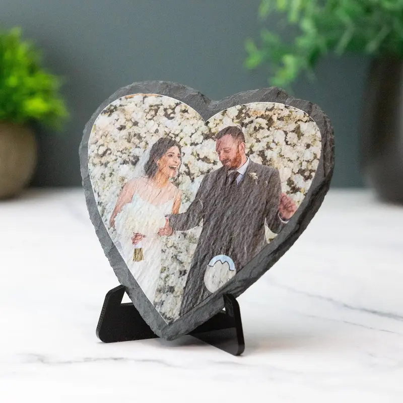 Personalised Photo Slate Printed Plaque With Custom Image & Stand 0