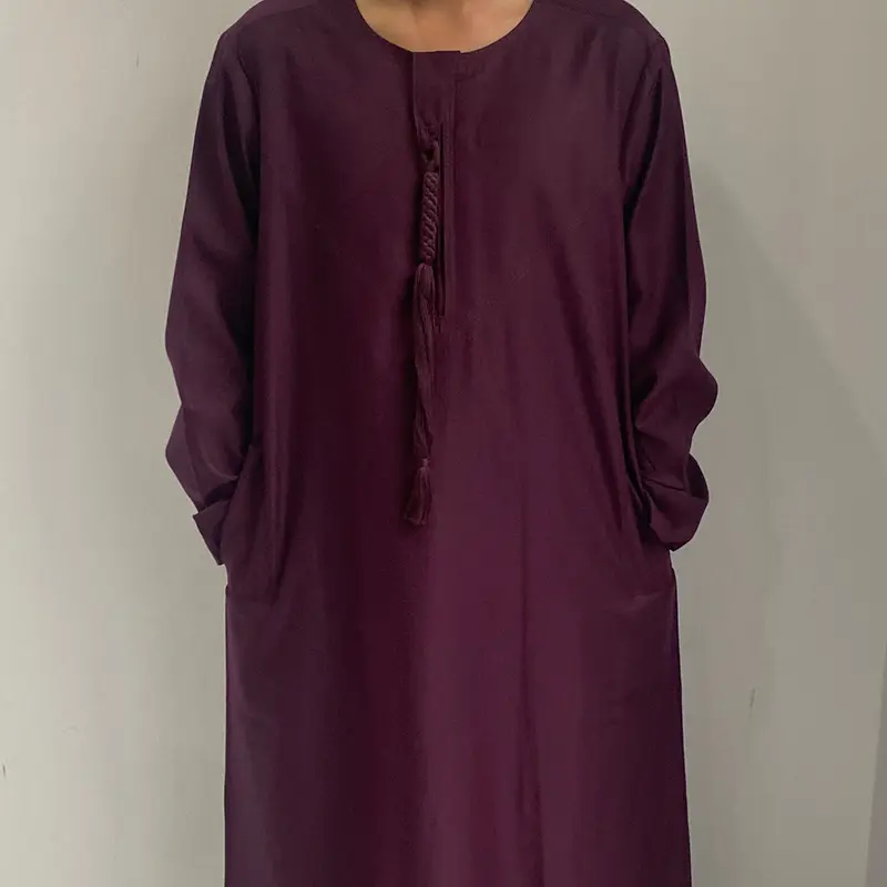 Zakariya’s Collection- Cotton Emirati Jubba- Plum 2