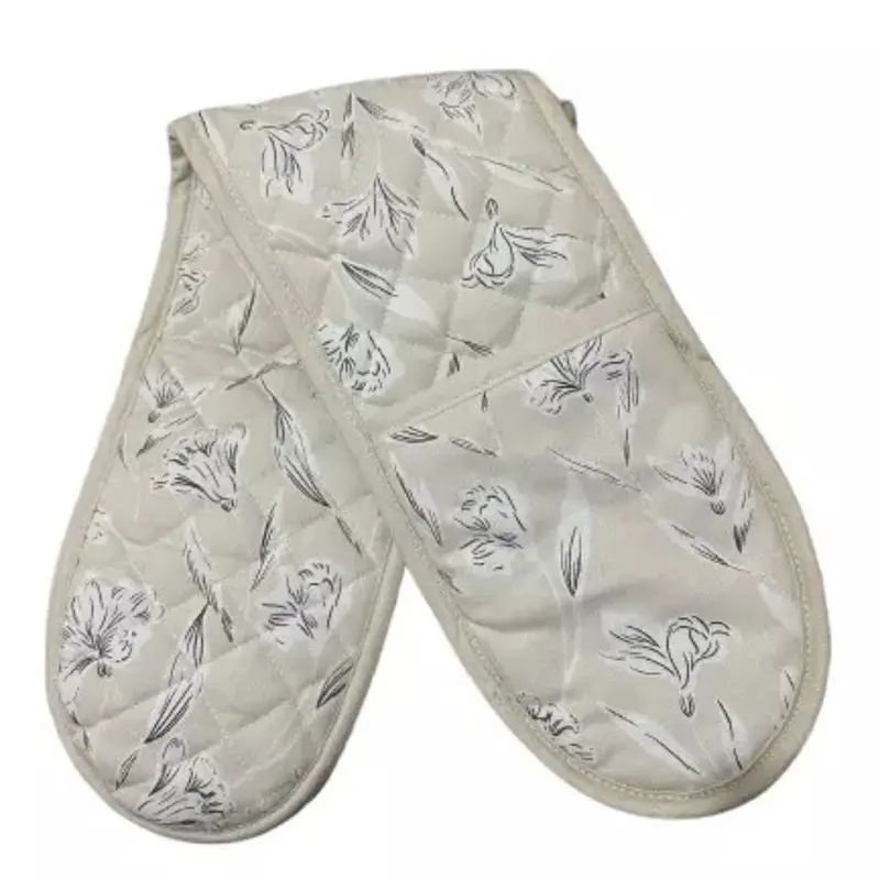 Double Oven Glove 100% Cotton Insulated Kitchen Mitts Pot Holder Various Designs Bakeware 7