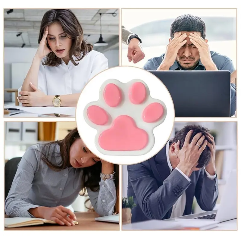 Squeeze Ball Cute Cat Paws Soft Squeeze Toy 5.9 Large Resilient Cat Stress Ball Sensory Balls with Smooth Surface Stress Relief Toy for Kids Adults Gift, Blue fidget obsessed big pop micro animal blind box squishy save fidgets anxiety tools 1