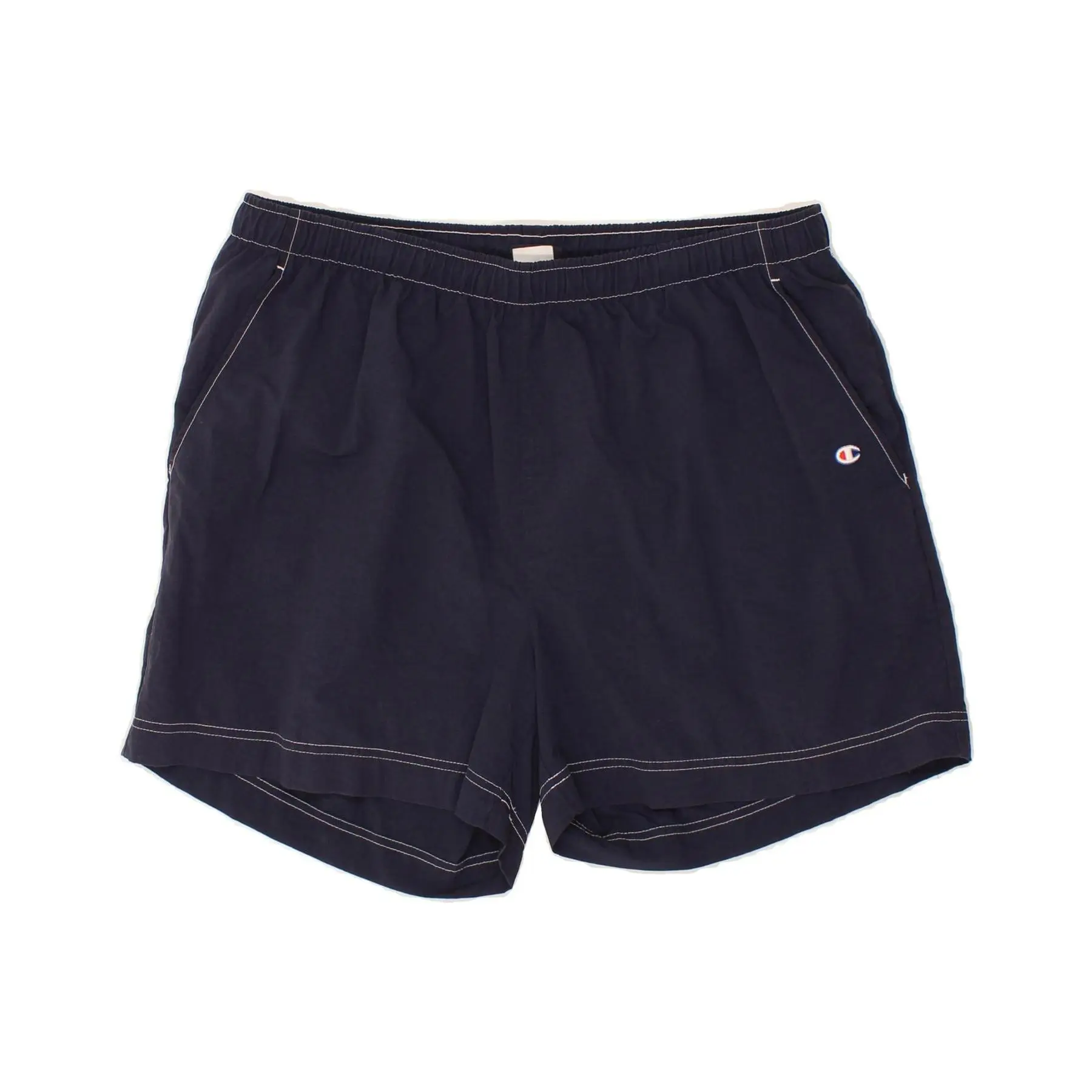 Pre-Owned Vintage CHAMPION Mens Swimming Shorts 2XL Navy Blue Polyester