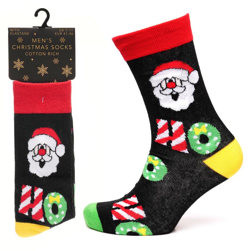 RJM Cotton Rich 1 Pair Christmas Socks Gift Present Stocking Filler Xmas Novelty 1